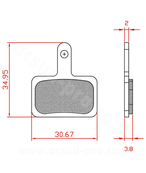 PLAQUETTE DE FREIN VELO BRENTA E-BIKESEMI METAL COMPATIBLE SHIMANO DEORE M515M525M495M475M465M486 TEKTRO AURIGA (LA PAIRE)