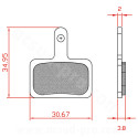 PLAQUETTE DE FREIN VELO BRENTA E-BIKESEMI METAL COMPATIBLE SHIMANO DEORE M515M525M495M475M465M486 TEKTRO AURIGA (LA PAIRE)