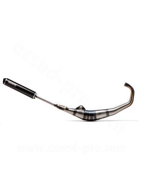 POT D'ECHAPPEMENT YASUNI  PASSAGE BAS R1 SILENCIEUX MAX  ALU NOIR ADAPT APRILIA RS50 RIEJU RS2 MATRIX YAMAHA  TZR50  MBK XPOWER