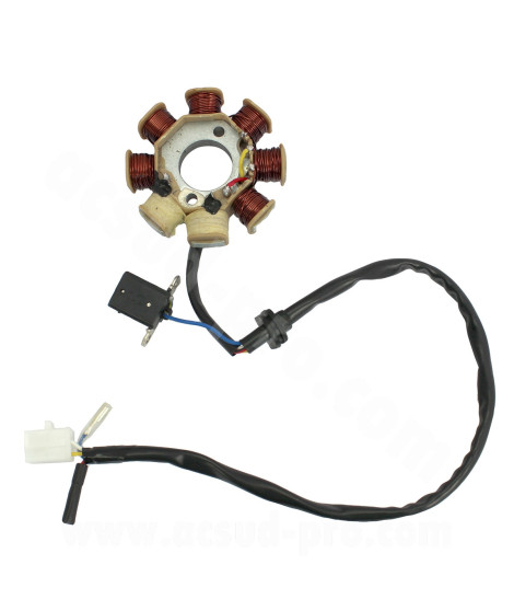 STATOR ALLUMAGE SCOOTER ADAPT TNT MOTOR ROMA 4T EURO 3PEUGEOT KISBEE 4T V-CLIC KYMCO AGILITY 4T GY6 50cc 4T EURO 3