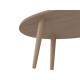 Occasion -NARVIK Table basse ovale style scandinave blanc brillant