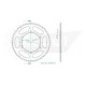 Occasion -Kit Chaine Origine Derbi Senda 50 SM DRD X-TREME - 12x52 - 420 Sans Joints Toriques