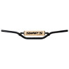 Guidon CROSS Alu - CR HIGH Ø22.2mm - Noir Mat  / Mousse BLANCHE LASER